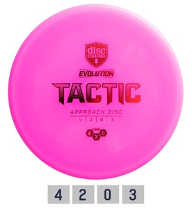 Diskgolfo diskas Midrange Driver HARD EXO TACTIC Evolution Pink